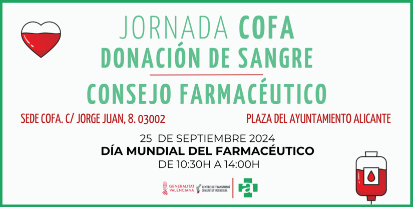 DA DEL FARMACUTICO 2024. ACTIVIDADES COFA. 25 DE SEPTIEMBRE. 10:30H-14:30H. GRATUITO