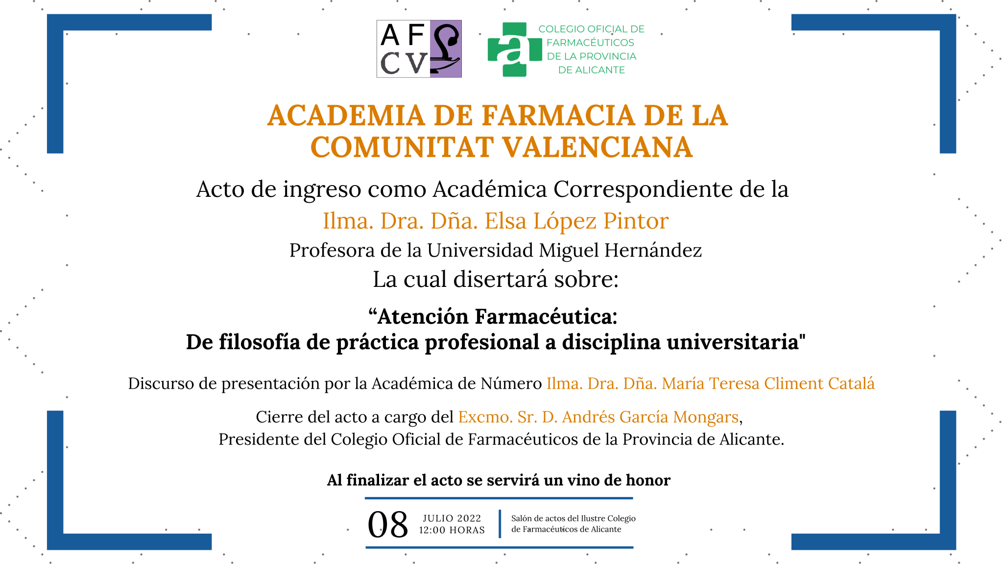 ACTO-AFCV.-INGRESO-DNA-ELSA-LOPEZ-PINTOR.-8-DE-JULIO.-1200H